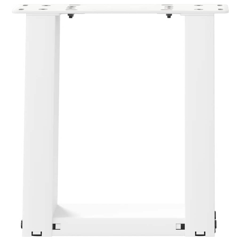 vidaXL Coffee Table Legs U-Shaped 2 pcs White 30x(30-31) cm Steel