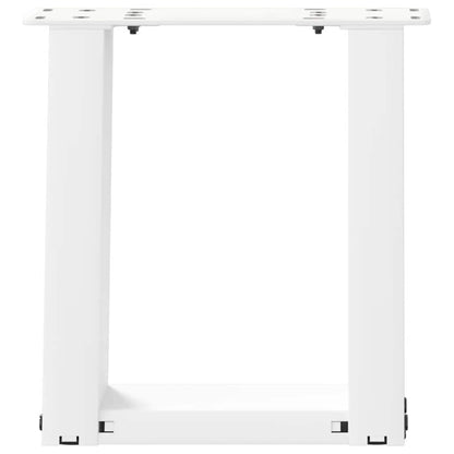 vidaXL Coffee Table Legs U-Shaped 2 pcs White 30x(30-31) cm Steel