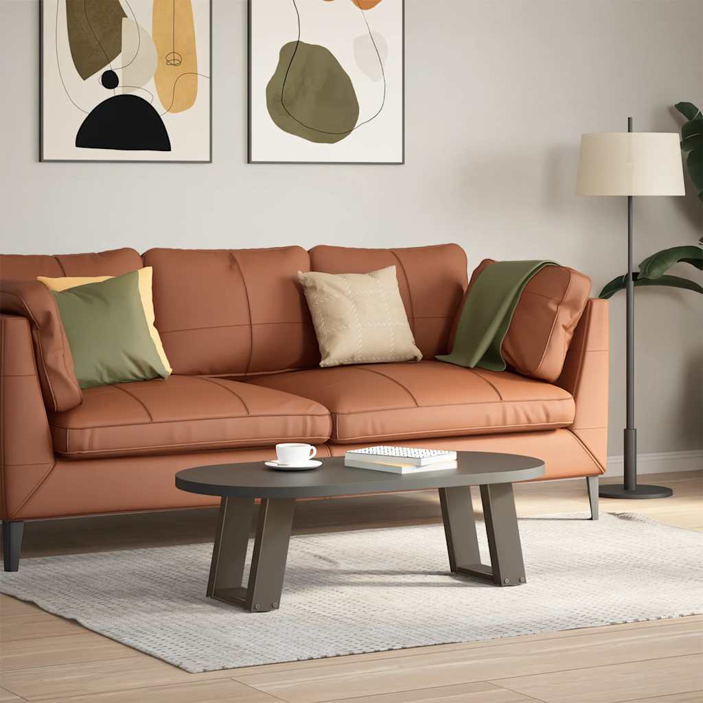 vidaXL Coffee Table Legs U-Shaped 2 pcs Natural Steel 30x(30-31) cm Steel