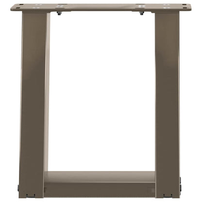 vidaXL Coffee Table Legs U-Shaped 2 pcs Natural Steel 30x(30-31) cm Steel
