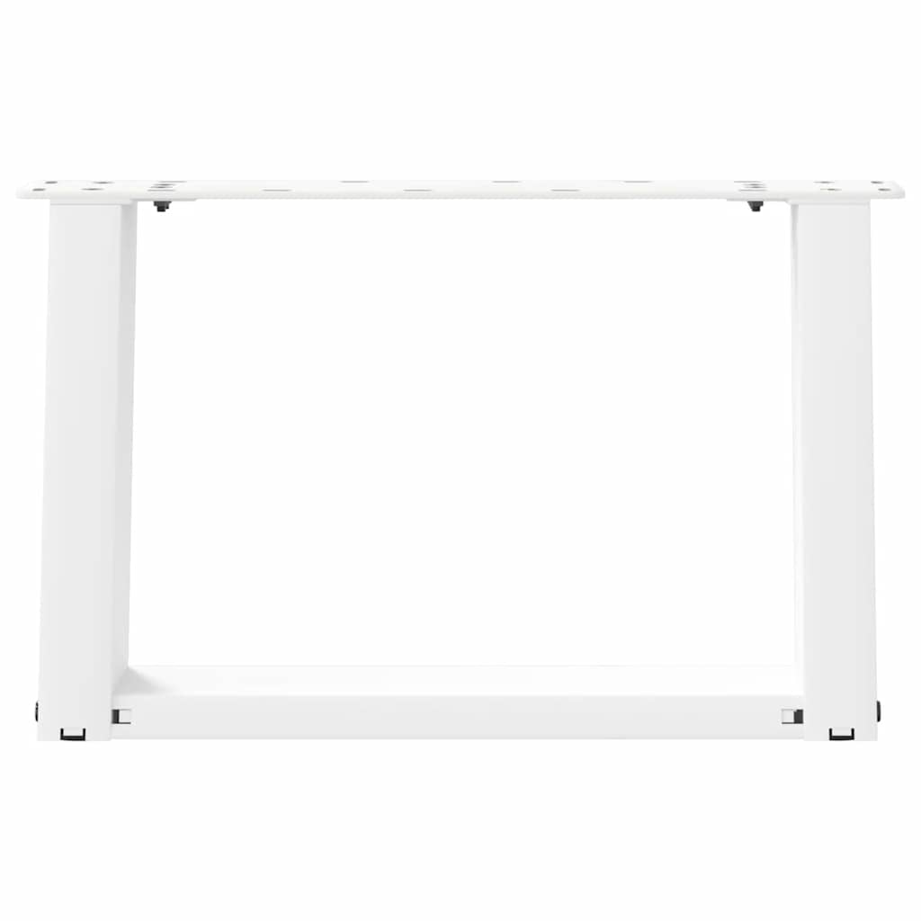 vidaXL Coffee Table Legs U-Shaped 2 pcs White 40x(30-31) cm Steel