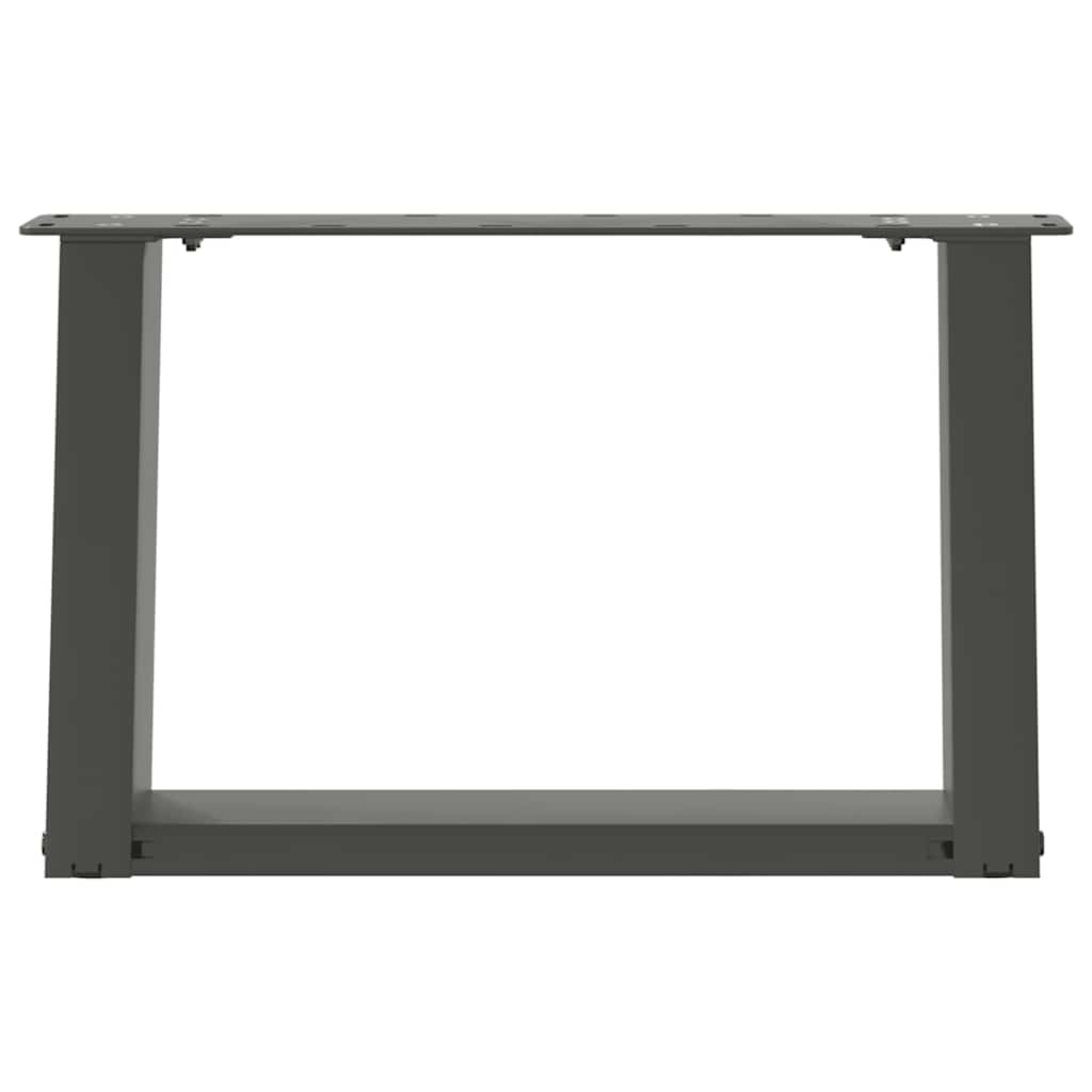 vidaXL Coffee Table Legs U-Shaped 2 pcs Anthracite 40x(30-31) cm Steel
