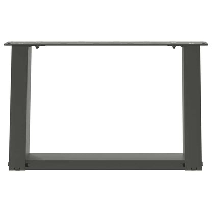 vidaXL Coffee Table Legs U-Shaped 2 pcs Anthracite 40x(30-31) cm Steel