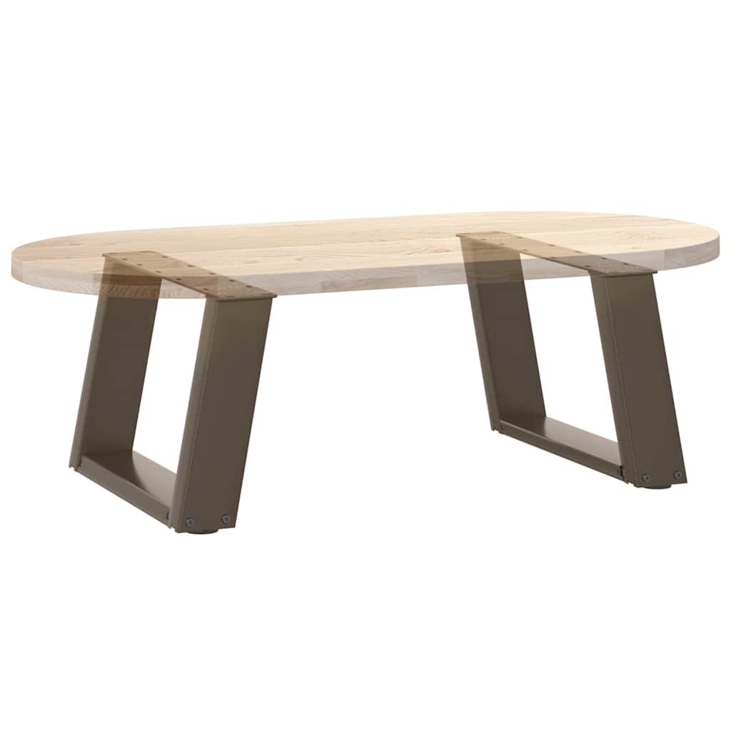 vidaXL Coffee Table Legs U-Shaped 2 pcs Natural Steel 40x(30-31) cm Steel
