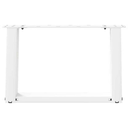 vidaXL Coffee Table Legs U-Shaped 2 pcs White 50x(30-31) cm Steel