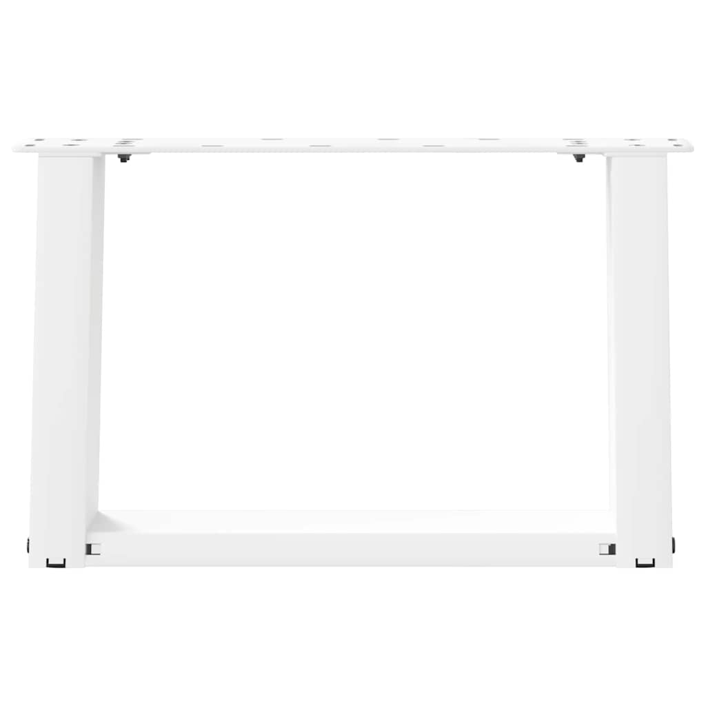 vidaXL Coffee Table Legs U-Shaped 2 pcs White 50x(30-31) cm Steel