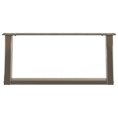 vidaXL Coffee Table Legs U-Shaped 2 pcs Natural Steel 60x(30-31) cm Steel