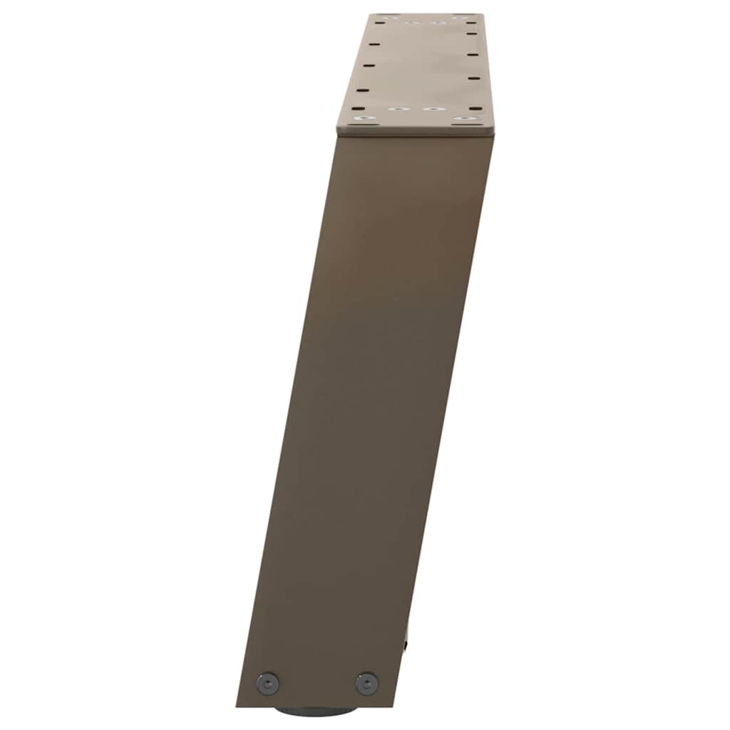 vidaXL Coffee Table Legs U-Shaped 2 pcs Natural Steel 60x(30-31) cm Steel