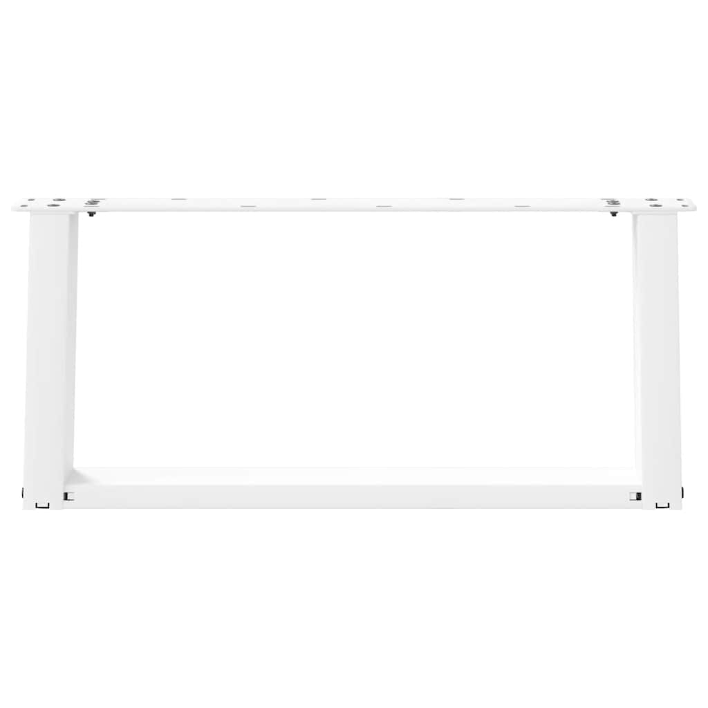 vidaXL Coffee Table Legs U-Shaped 2 pcs White 70x(30-31) cm Steel