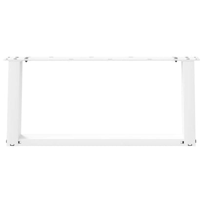 vidaXL Coffee Table Legs U-Shaped 2 pcs White 70x(30-31) cm Steel