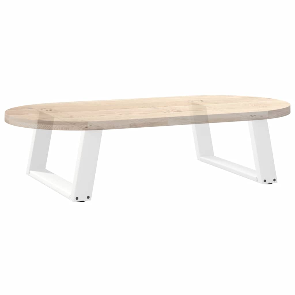 vidaXL Coffee Table Legs U-Shaped 2 pcs White 70x(30-31) cm Steel