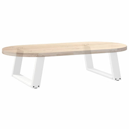 vidaXL Coffee Table Legs U-Shaped 2 pcs White 70x(30-31) cm Steel