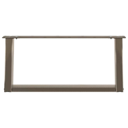 vidaXL Coffee Table Legs U-Shaped 2 pcs Natural Steel 70x(30-31) cm Steel