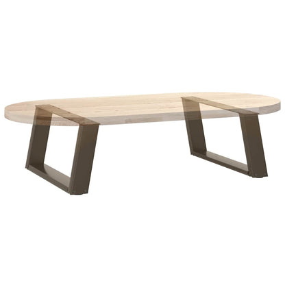 vidaXL Coffee Table Legs U-Shaped 2 pcs Natural Steel 70x(30-31) cm Steel