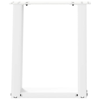 vidaXL Coffee Table Legs U-Shaped 2 pcs White 28x(42-43) cm Steel