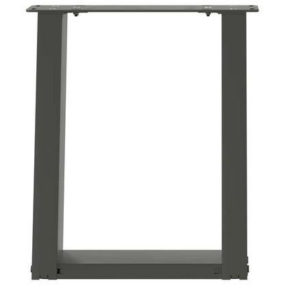 vidaXL Coffee Table Legs U-Shaped 2 pcs Anthracite 28x(42-43) cm Steel