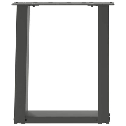 vidaXL Coffee Table Legs U-Shaped 2 pcs Anthracite 38x(42-43) cm Steel