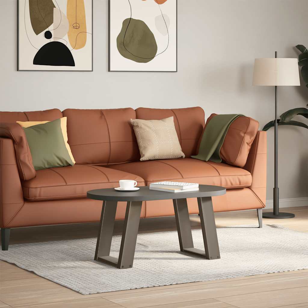 vidaXL Coffee Table Legs U-Shaped 2 pcs Natural Steel 38x(42-43) cm Steel