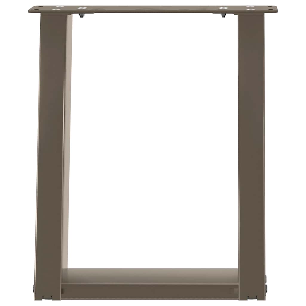 vidaXL Coffee Table Legs U-Shaped 2 pcs Natural Steel 38x(42-43) cm Steel