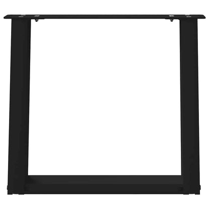vidaXL Coffee Table Legs U-Shaped 2 pcs Black 50x(42-43) cm Steel
