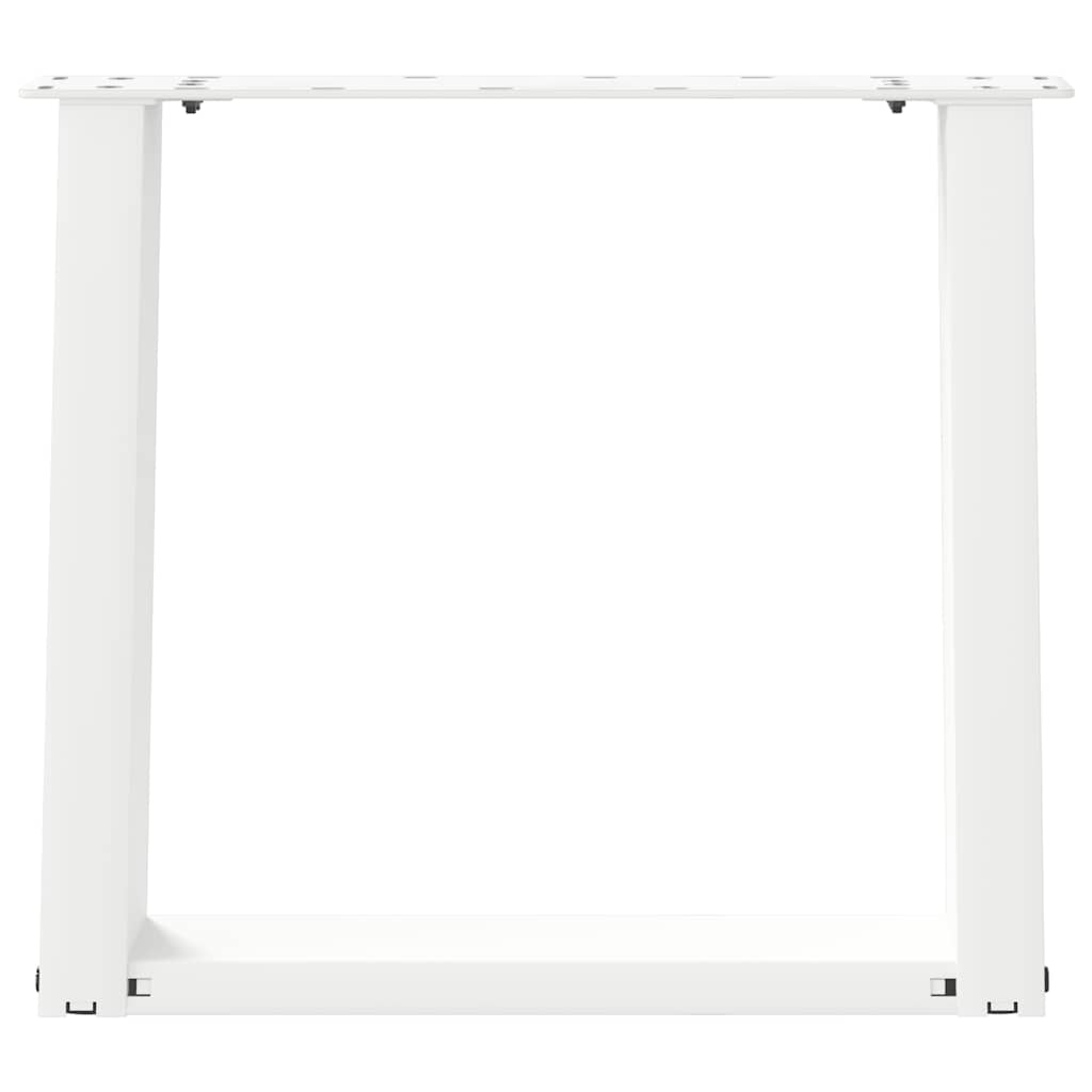 vidaXL Coffee Table Legs U-Shaped 2 pcs White 50x(42-43) cm Steel