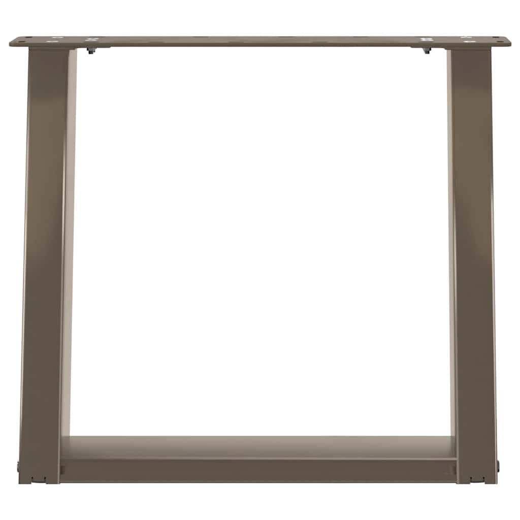 vidaXL Coffee Table Legs U-Shaped 2 pcs Natural Steel 50x(42-43) cm Steel