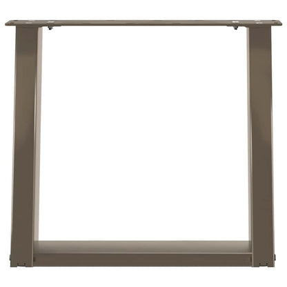 vidaXL Coffee Table Legs U-Shaped 2 pcs Natural Steel 50x(42-43) cm Steel