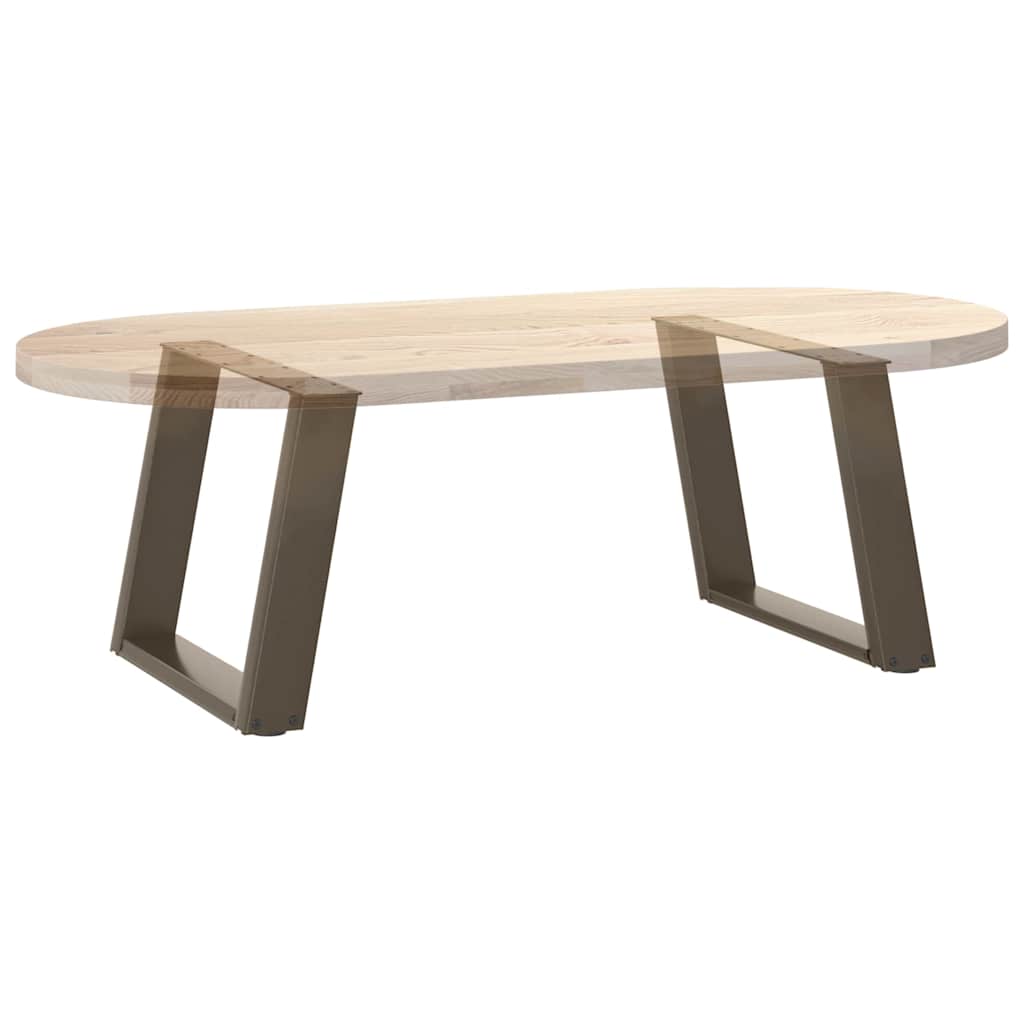 vidaXL Coffee Table Legs U-Shaped 2 pcs Natural Steel 50x(42-43) cm Steel