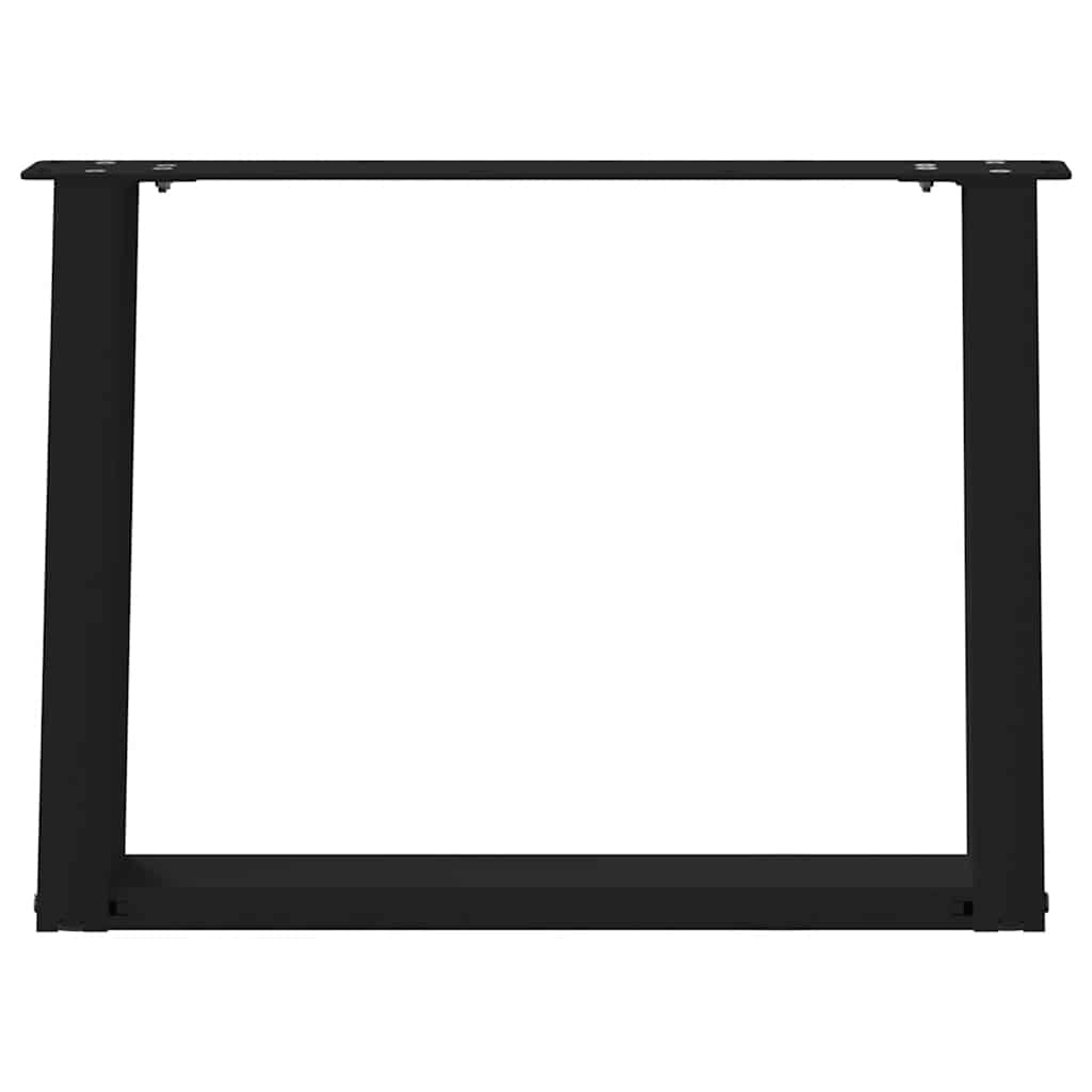 vidaXL Coffee Table Legs U-Shaped 2 pcs Black 60x(42-43) cm Steel