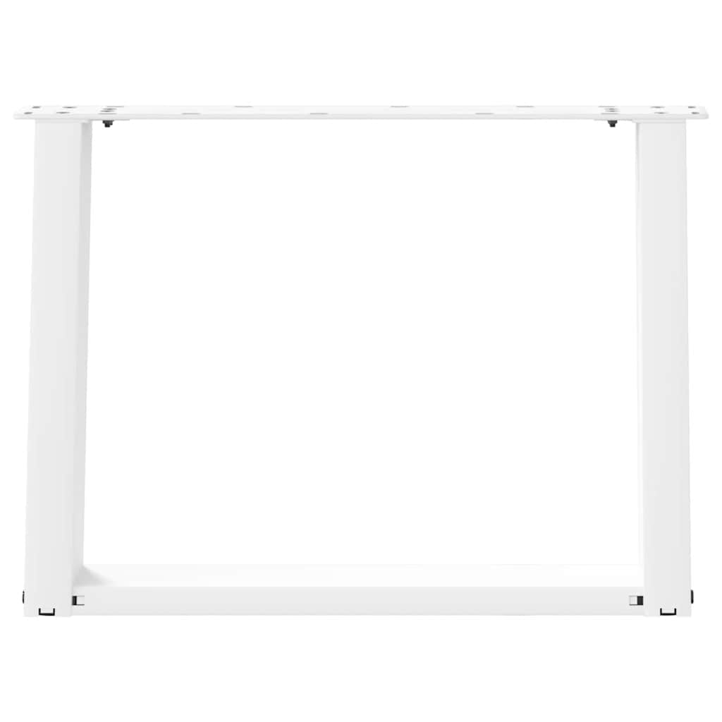 vidaXL Coffee Table Legs U-Shaped 2 pcs White 60x(42-43) cm Steel