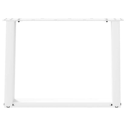 vidaXL Coffee Table Legs U-Shaped 2 pcs White 60x(42-43) cm Steel