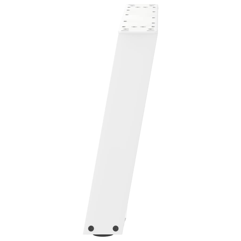 vidaXL Coffee Table Legs U-Shaped 2 pcs White 60x(42-43) cm Steel