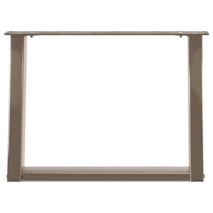 vidaXL Coffee Table Legs U-Shaped 2 pcs Natural Steel 60x(42-43) cm Steel