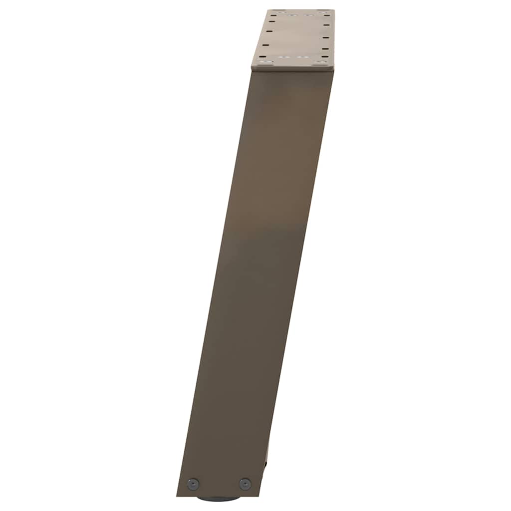 vidaXL Coffee Table Legs U-Shaped 2 pcs Natural Steel 60x(42-43) cm Steel