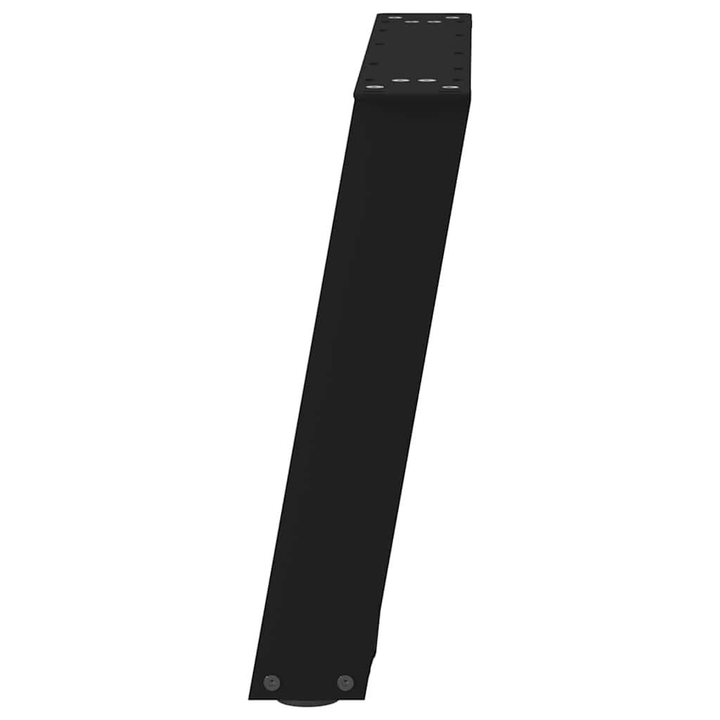 vidaXL Coffee Table Legs U-Shaped 2 pcs Black 70x(42-43) cm Steel