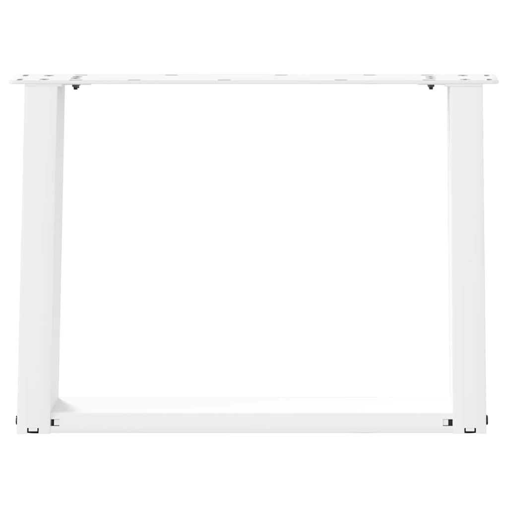 vidaXL Coffee Table Legs U-Shaped 2 pcs White 70x(42-43) cm Steel