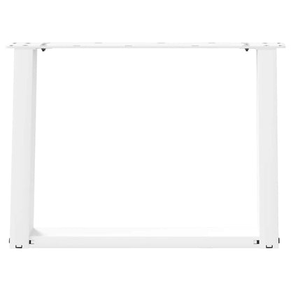 vidaXL Coffee Table Legs U-Shaped 2 pcs White 70x(42-43) cm Steel