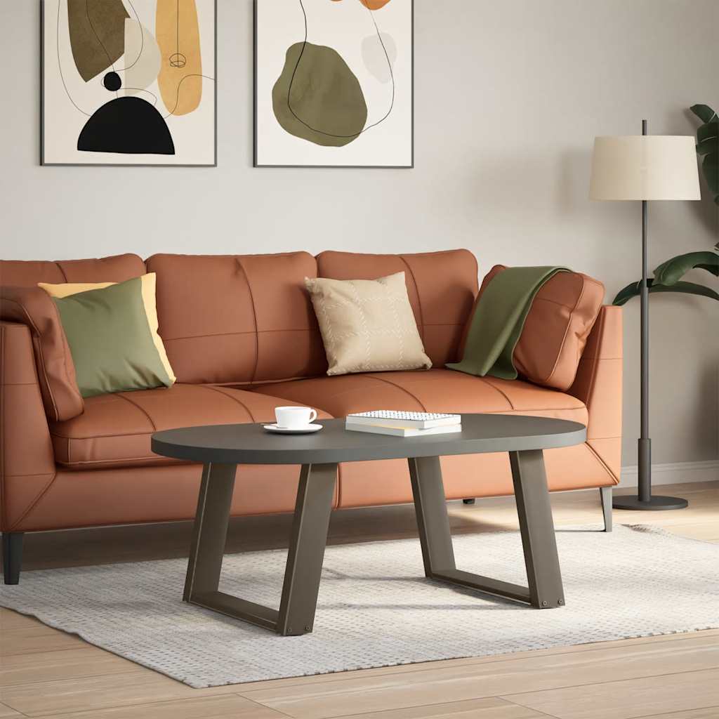 vidaXL Coffee Table Legs U-Shaped 2 pcs Natural Steel 70x(42-43) cm Steel