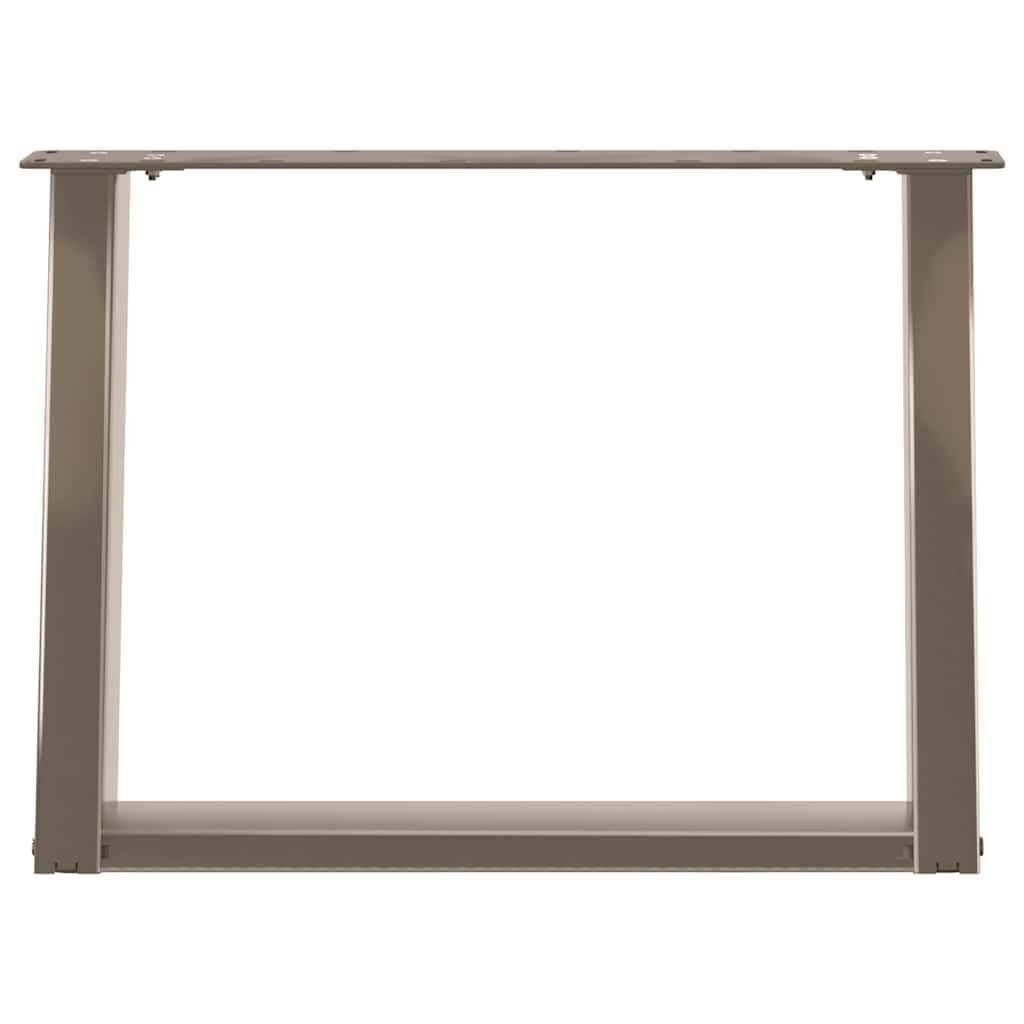 vidaXL Coffee Table Legs U-Shaped 2 pcs Natural Steel 70x(42-43) cm Steel