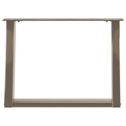 vidaXL Coffee Table Legs U-Shaped 2 pcs Natural Steel 70x(42-43) cm Steel