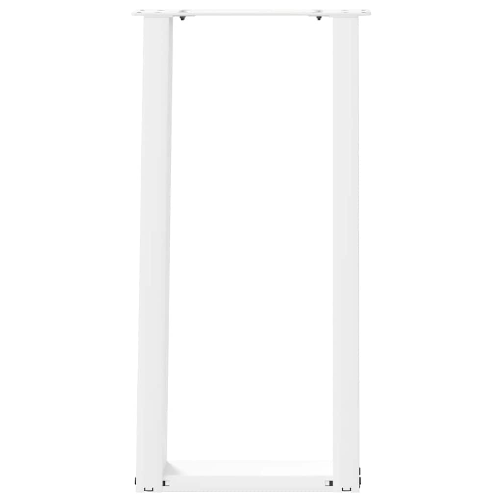 vidaXL Console Table Legs U-Shaped 2 pcs White 28x(72-73) cm Steel