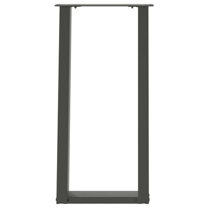 vidaXL Console Table Legs U-Shaped 2 pcs Anthracite 28x(72-73) cm Steel