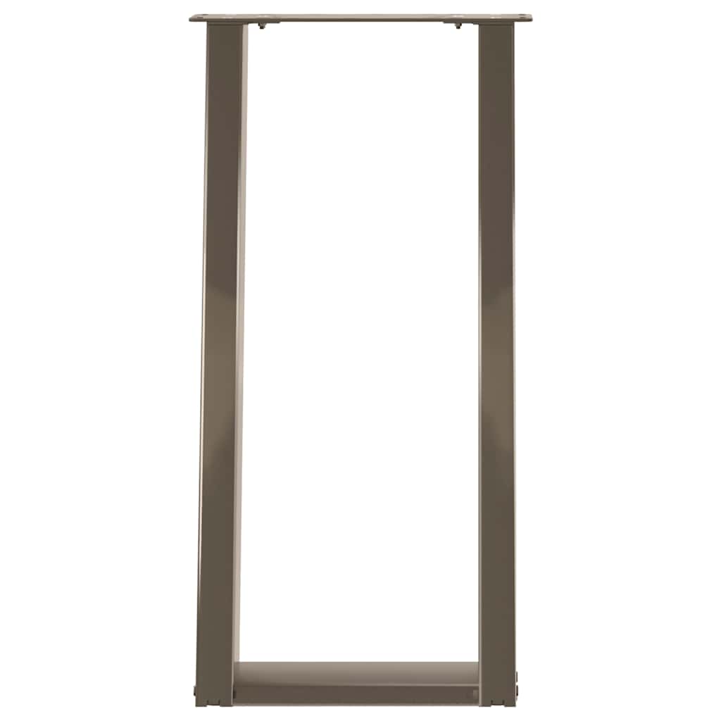 vidaXL Console Table Legs U-Shaped 2 pcs Natural Steel 28x(72-73) cm Steel