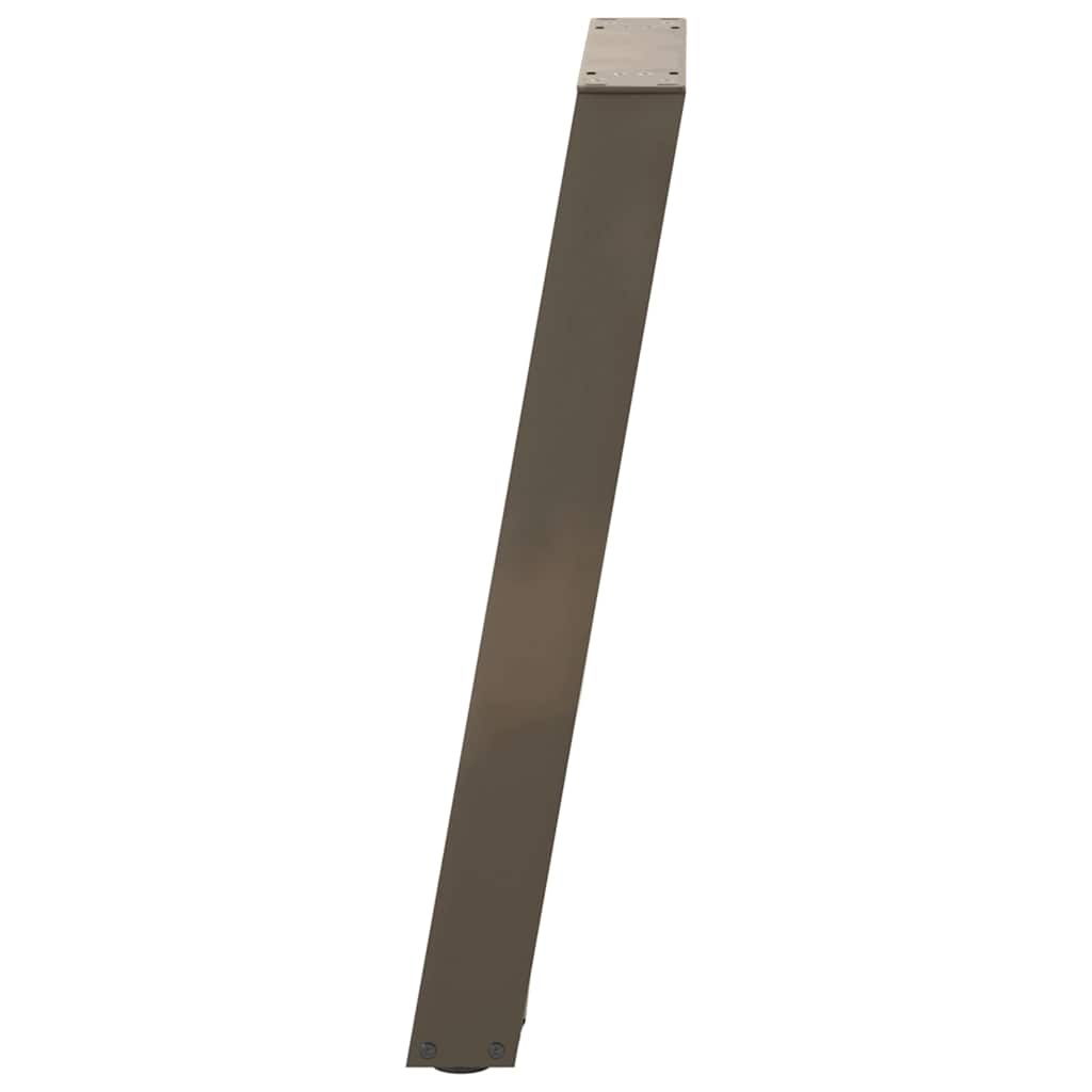 vidaXL Console Table Legs U-Shaped 2 pcs Natural Steel 28x(72-73) cm Steel