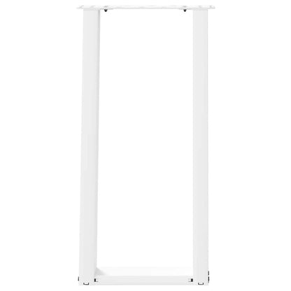 vidaXL Console Table Legs U-Shaped 2 pcs White 38x(72-73) cm Steel