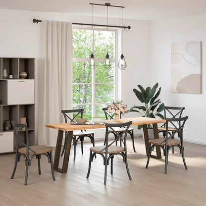 vidaXL Console Table Legs U-Shaped 2 pcs Natural Steel 38x(72-73) cm Steel