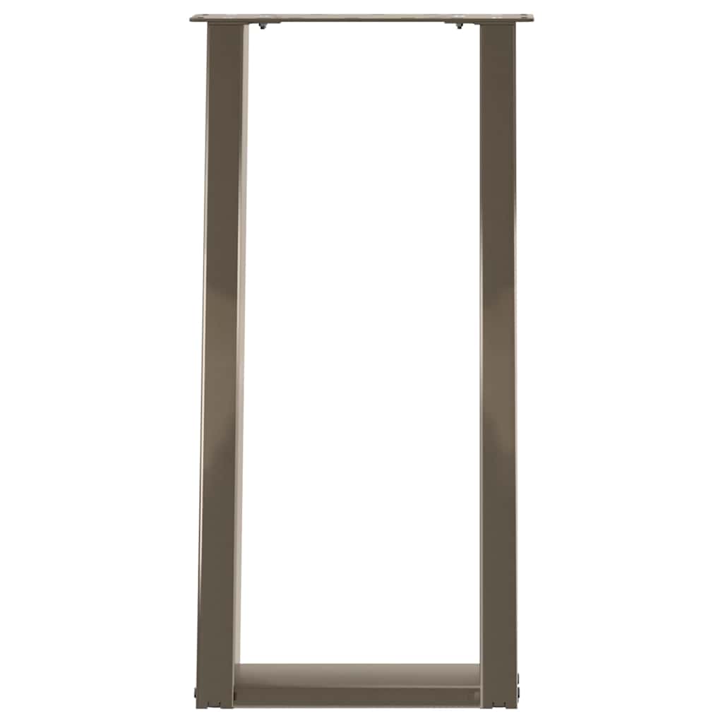 vidaXL Console Table Legs U-Shaped 2 pcs Natural Steel 38x(72-73) cm Steel