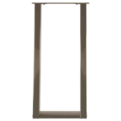 vidaXL Console Table Legs U-Shaped 2 pcs Natural Steel 38x(72-73) cm Steel