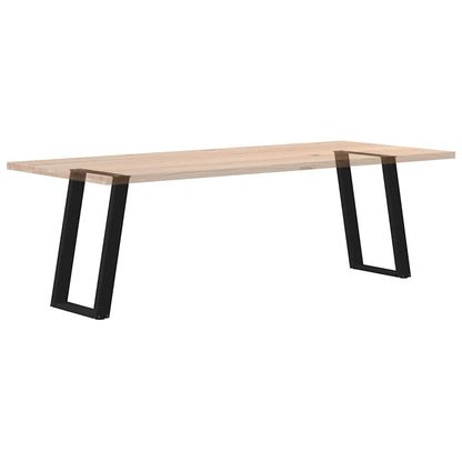 vidaXL Dining Table Legs U-Shaped 2 pcs Black 50x(72-73) cm Steel