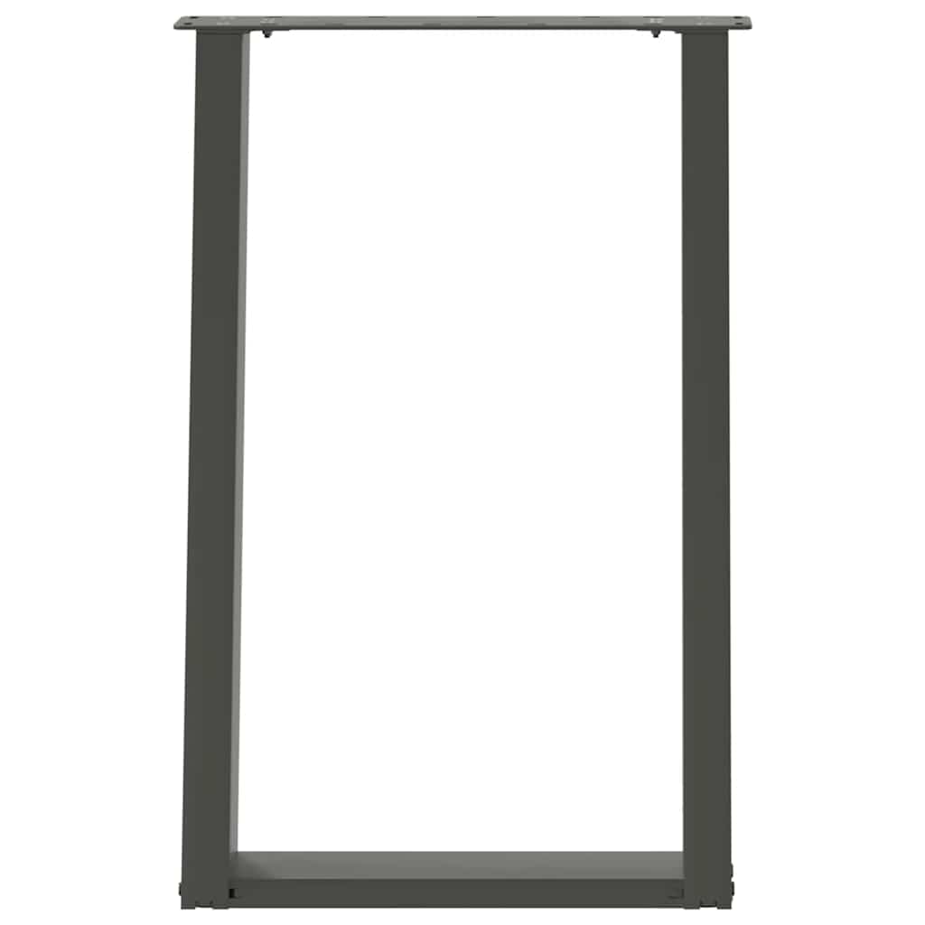 vidaXL Dining Table Legs U-Shaped 2 pcs Anthracite 50x(72-73) cm Steel